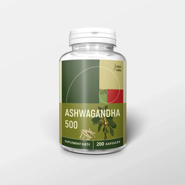 Withania somnifera Ashwagandha kapsułki  x 500 mg 200 kaps Nanga