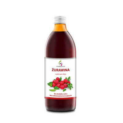 Żurawina 500ml Sok, suplement diety  Symbiotics