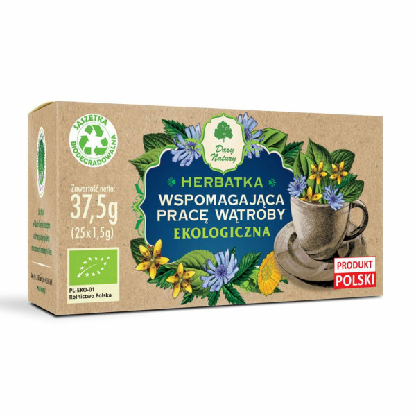 Herbatka wspomagająca pracę wątroby eko  25x1,5g Dary Natury