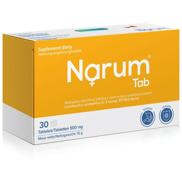 NARUM TABS 500mg 30szt żółte