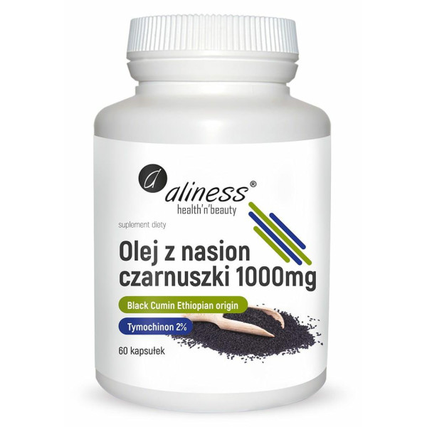 Olej z nasion czarnuszki 2% 1000 mg x 60  kaps Aliness