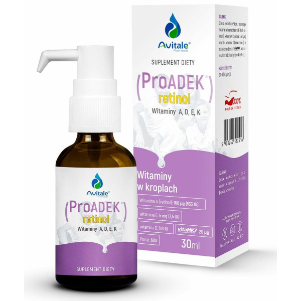 Pro ADEK retinol 30 ml. Krople 600  porcji Avitale