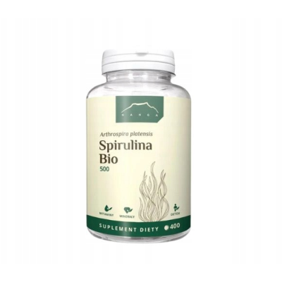 Spirulina bio w tabletkach 500mg (ok.  400szt) Nanga