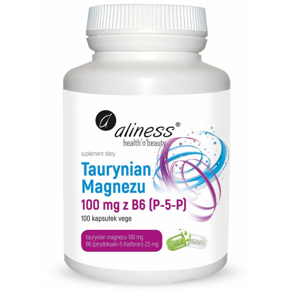 Taurynian Magnezu 100 mg z B6 (P-5-P)  x 100 vege caps