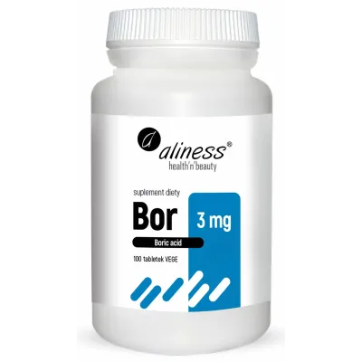 Bor 3 mg (kwas borowy) x 100 tabletek  vege Aliness