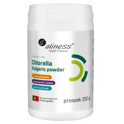 Chlorella Vulgaris powder 200g proszek  Aliness