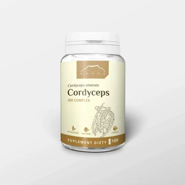 Cordyceps sinensis Kordyceps 100  kapsułek x 500 mg - maczużnik Nanga