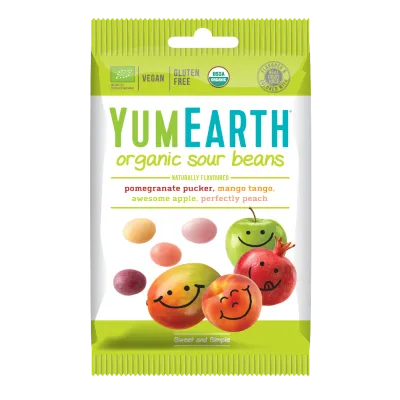 Cukierki kwaśne fasolki eko 50g Sour  Beans YumEarth