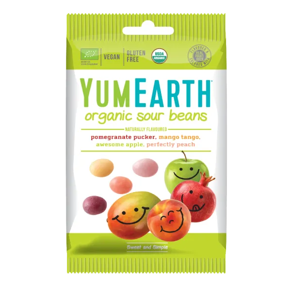 Cukierki kwaśne fasolki eko 50g Sour  Beans YumEarth