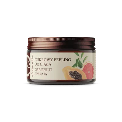 Cukrowy Peeling do ciała Grejpfrut  z papają 200g Bosphaera