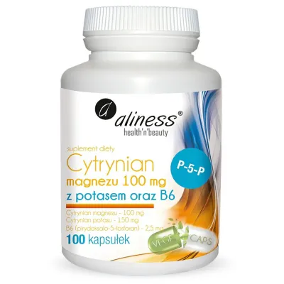 Cytrynian Magnezu z Potasem x 100 vege  kaps. Aliness