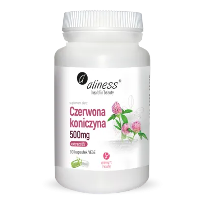 Czerwona koniczyna extract 8% 500 mg  x 90 Vege Caps  Aliness,