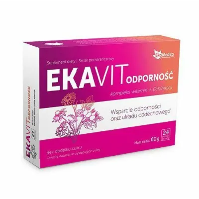 EKAVIT ODPORNOŚĆ 24 PASTYLKI DO SSANIA