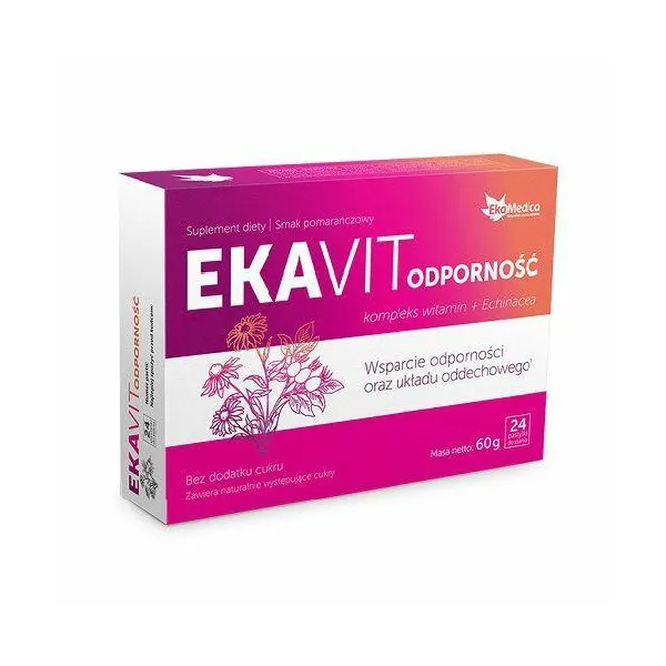 EKAVIT ODPORNOŚĆ 24 PASTYLKI DO SSANIA