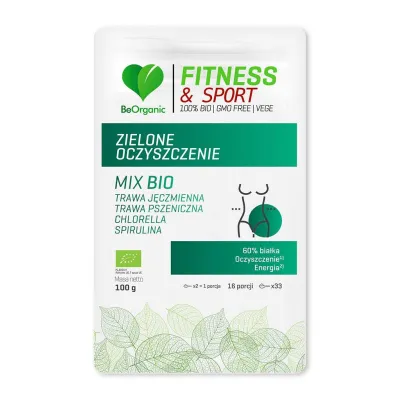FITNESS & SPORT Zielone Oczyszczenie Mix  BIO BeOrganic 100g