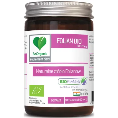 Folian BIO 600mcg x 100 tabl. BeOrganic