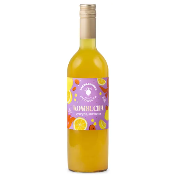 Kombucha z cytryną i kurkumą 750ml Zakwasownia