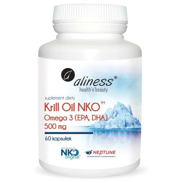Krill Oil NKO Omega 3 (EPA, DHA) 500mg  60kaps Aliness