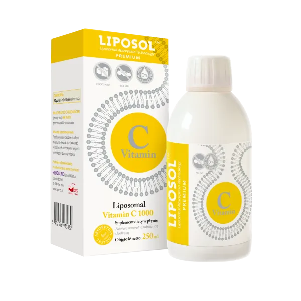 Liposol C 1000TM Liposomalna Witamina C  1000 (Buforowana) 250 ml bezsmakowa Aliness
