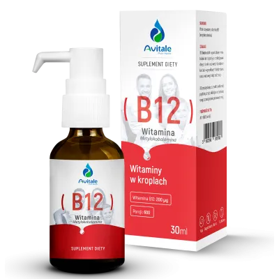 Metylokobalamina - Avitale Witamina B12  200 µg 30 ml