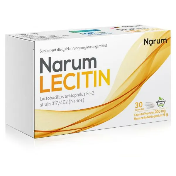 Narum Lecitin 200 mg, 30 Kapsułek Narum