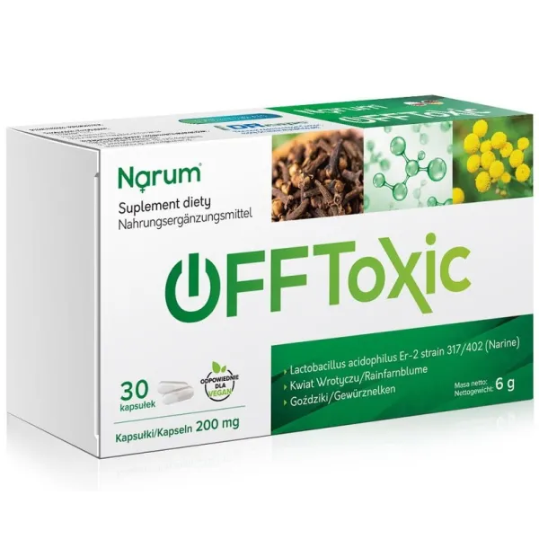 Narum OFFtoxic 200 mg. 30 Kapsułek