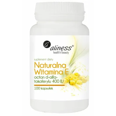 Naturalna Witamina  E 400 IU 100 kaps.  Aliness