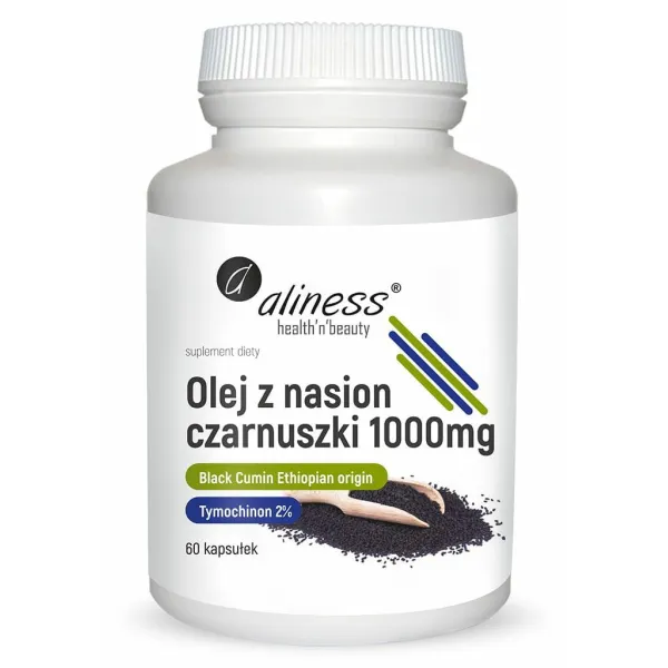 Olej z nasion czarnuszki 2% 1000 mg x 60  kaps Aliness