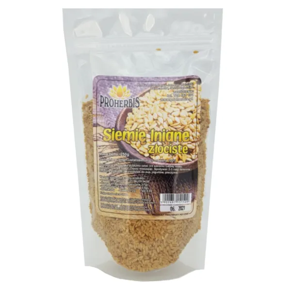 Siemię lniane złociste 250 g  Proherbis