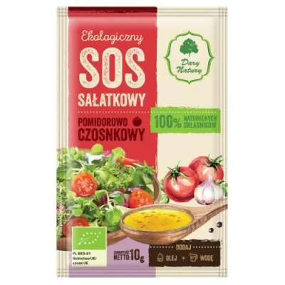 Sos sałatkowy pomidorowo-czosnkowy EKO  15x10g