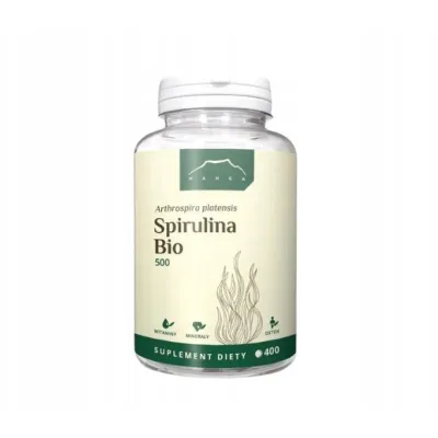 Spirulina bio w tabletkach 500mg (ok.  400szt) Nanga