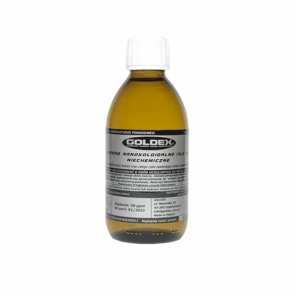 Srebro Nanokoloidalne 250ml szkło Goldex