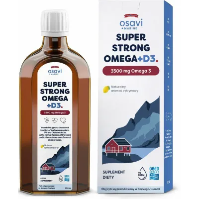 Super Strobg Omega + D3 3500mg  Cytryna  250ml Osavi