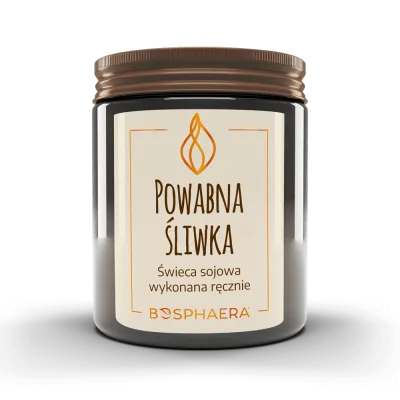 Świeca sojowa Powabna Śliwka 190g  Bosphaera