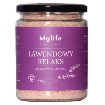Lawendowy relaks magnezowa sól do kąpieli 540g Mglife Lawendowy relaks magnezowa sól do kąpieli 540g Mglife