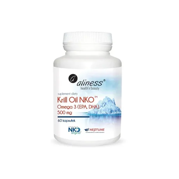 Krill Oil NKO Omega 3 (EPA, DHA) 500mg 60kaps Aliness