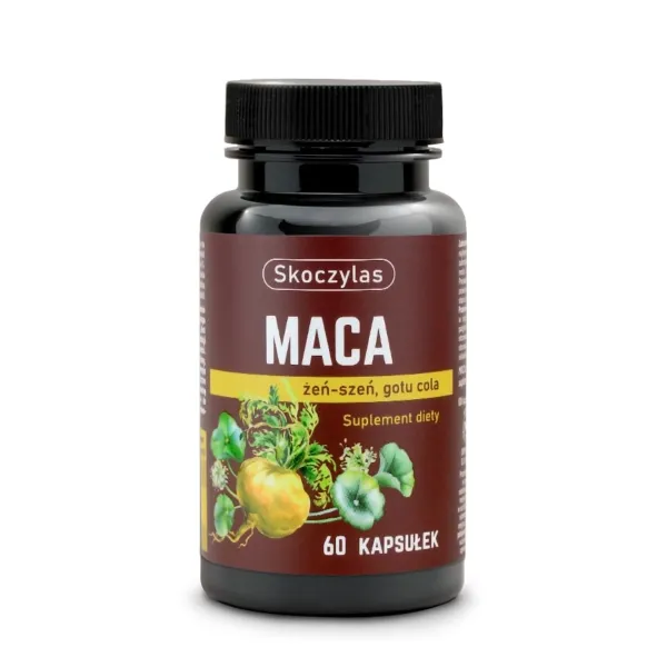 Maca + żeń-szeń + Gotu Kola 60 kapsułek Skoczylas