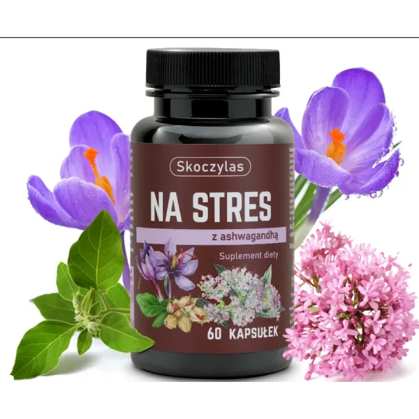 Na stres ashwagandha, szfran, kozłek lekarski 60kaps Skoczylas
