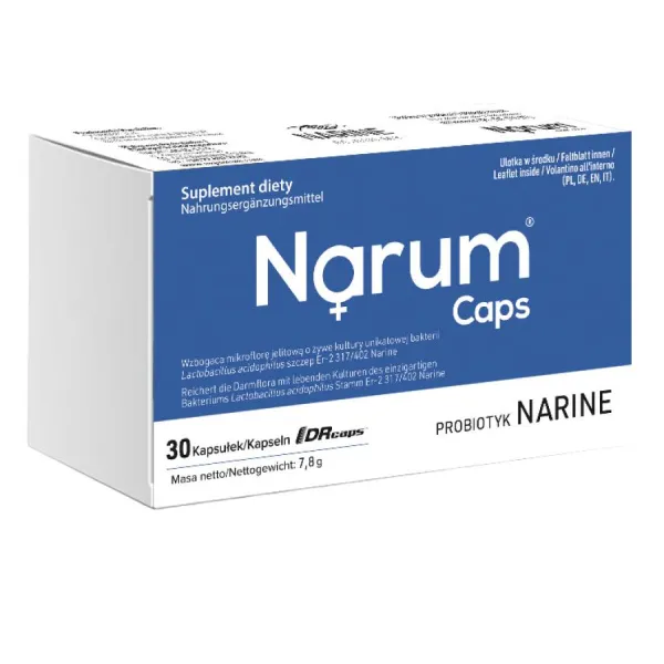 Narum Caps 200mg probiotyk 30 szt. niebieskie Narine
