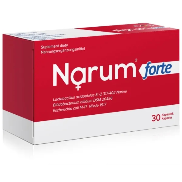 Narum Forte 100mg 30 kaps. probiotyk czerwone Narine