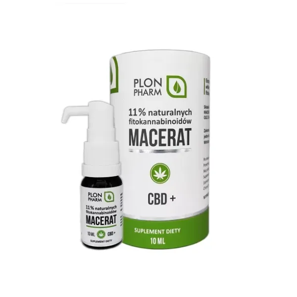 Olejek CBD z Maceratem 11% PlonPharm - Wysokiej Jakości Suplement Ziołowy dla Zdrowia i Dobrego Samopoczucia