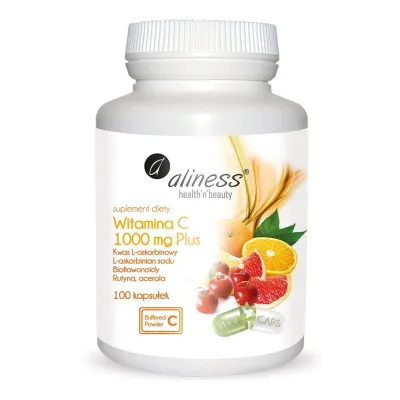 Witamina C 100 mg PLUS x 100 vege kaps. Aliness Witamina C 100 mg PLUS x 100 vege kaps. Aliness