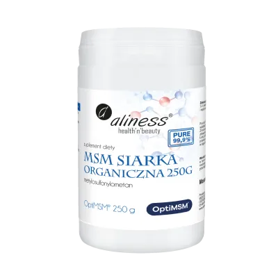 Siarka Organiczna Opti MSM 250g proszek Aliness