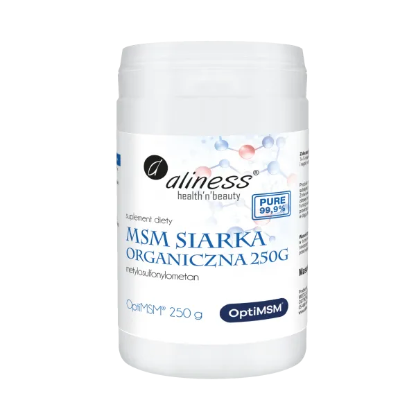 Siarka Organiczna Opti MSM 250g proszek Aliness