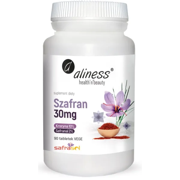 Szafran Safrasol 2%/10% 30mgx90tabl vege Aliness