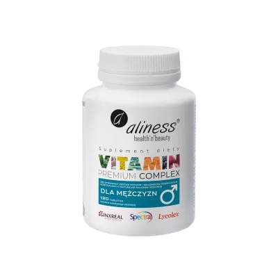 Premium Vitamin Complex dla mężczyzn x 120 tabletek VEGE Aliness Premium Vitamin Complex dla mężczyzn x 120 tabletek VEGE Aliness