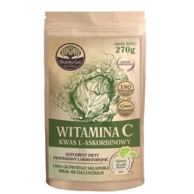 Witamina C z kapusty (kwas L- Askorbinowy) w proszku 270 g Skarby Gai