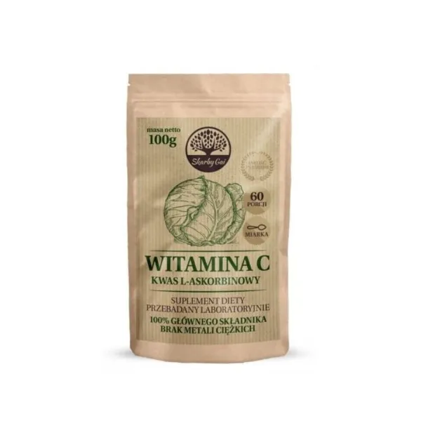 Witamina C z kapusty (kwas L- Askorbinowy) w proszku 100 g Skarby Gai