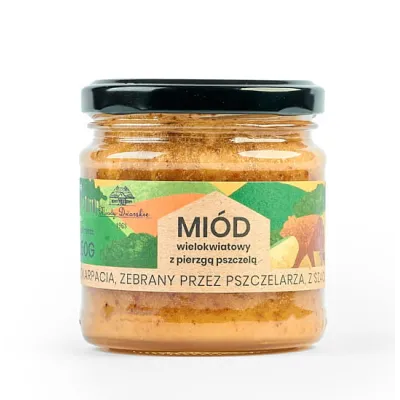 Miód z pierzgą 250g Miody Dworskie