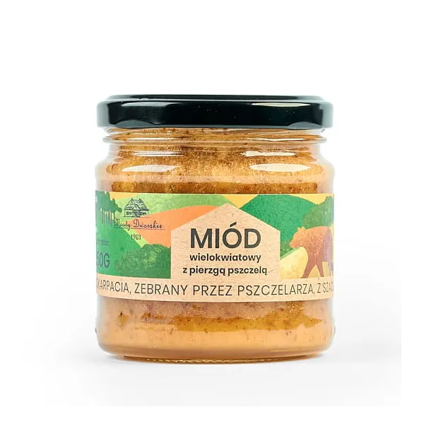 Miód z pierzgą 250g Miody Dworskie